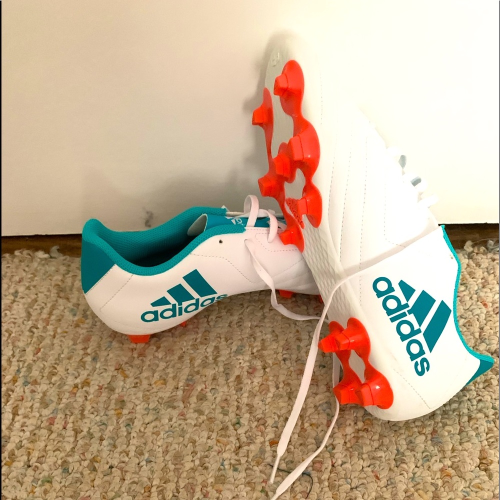 BRAND NEW Adidas Cleats Teal And White